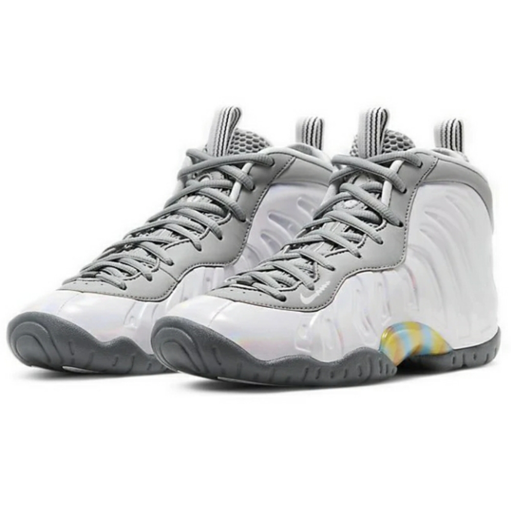 Nike Little Posite One 'Rainbow Pixel' Light Smoke Grey Sneakers 3.5Y